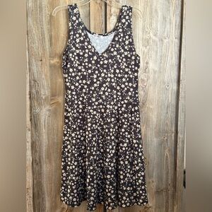 HUHOT Floral Black Dress
